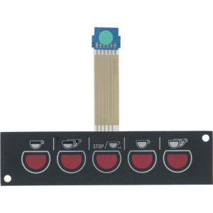 PUSH-BUTTON PANEL MEMBRANE 5 BUTTONS
