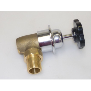 Built-in corner valve with handwheel (st
