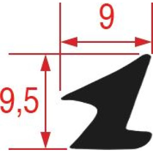 INTERNAL GASKET FOR OVEN GLASS 3600 mm