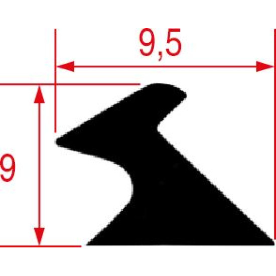 INTERNAL GASKET FOR OVEN GLASS 3000 mm INTERNAL GASKET FOR OVEN GLASS 3000 mm
