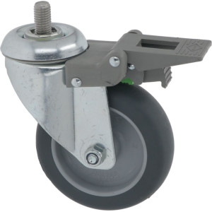 CASTOR SWIVEL WITH PIN AND BRAKE