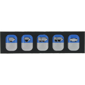 PUSH-BUTTON PANEL MEMBRANE 5 BUTTONS