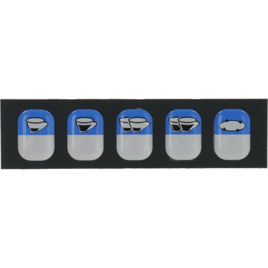 PUSH-BUTTON PANEL MEMBRANE 5 BUTTONS