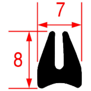 GASKET FOR OVEN GLASS 3800 mm