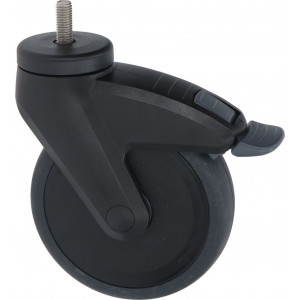 CASTOR SWIVEL WITH PIN AND BRAKE
