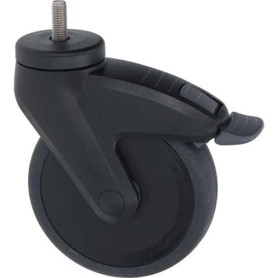 CASTOR SWIVEL WITH PIN AND BRAKE CASTOR SWIVEL WITH PIN AND BRAKE