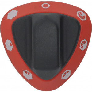 KNOB BLACK-RED SERIGR.