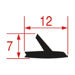 GASKET PROFILE ADHESIVE 570 mm