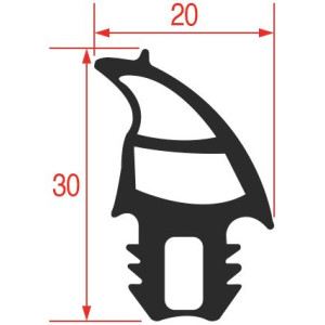 DOOR GASKET SILICONE D2K 1221