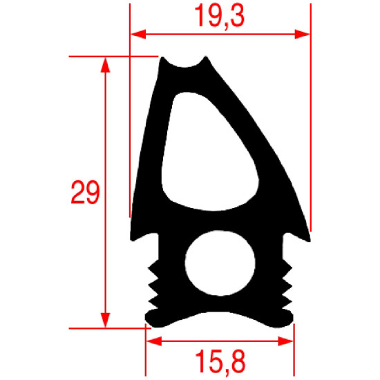 GASKET FOR OVEN DOOR 1405x470 mm GASKET FOR OVEN DOOR 1405x470 mm