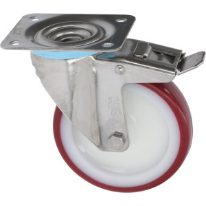 PLATE SWIVELLING WHEEL WITH BRAKE