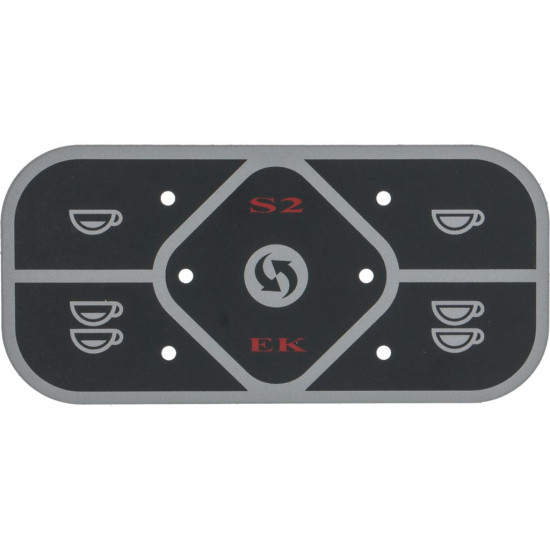 MEMBRANE PUSH-BUTTON PANEL 5 BUTTONS