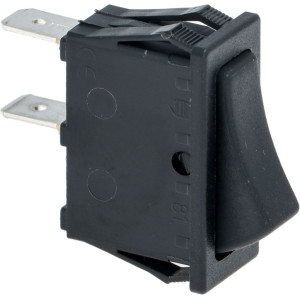 BUTTON 1-POLE BLACK 16A 250V