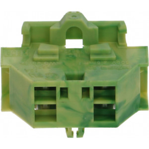 CLAMP 2-POLES GREEN-YELLOW