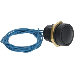 PUSHBUTTON BLACK 1-POLE