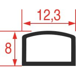 DOOR GASKET 3 SIDES 445x550x445 mm