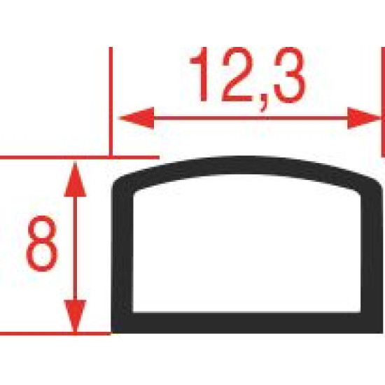 DOOR GASKET 3 SIDES 445x550x445 mm DOOR GASKET 3 SIDES 445x550x445 mm
