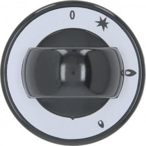 KNOB BLACK ϕ 70mm W/SILK SCREEN PRINTING