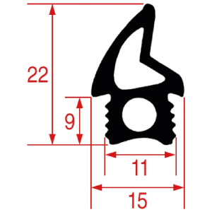GASKET FOR OVEN FRONT 2000 mm