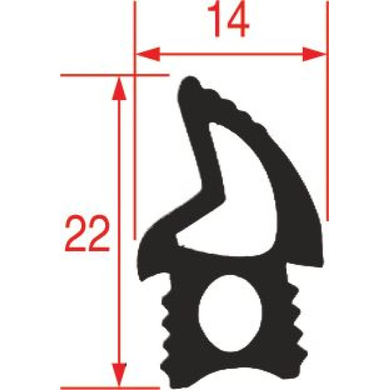 GASKET FOR OVEN FRONT 2140 mm GASKET FOR OVEN FRONT 2140 mm