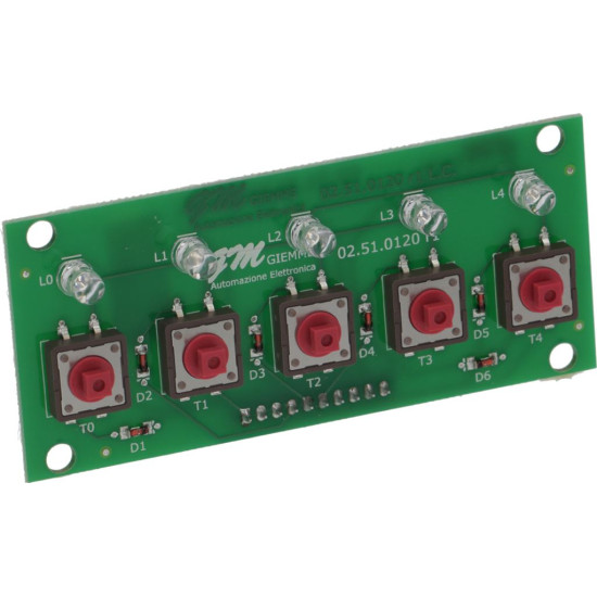 PUSH-BUTTON BOARD 5 BUTTONS