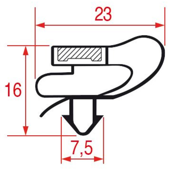 SNAP-IN GASKET 515x415 mm