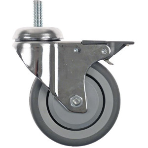 SWIVELLING CASTOR W/PIN W/BRACKET