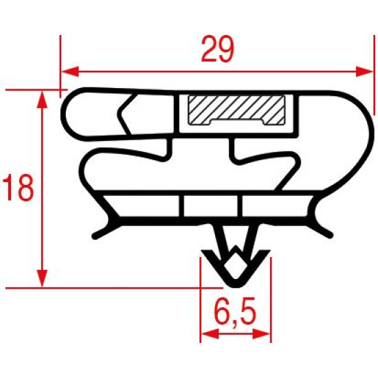 SNAP-IN GASKET 590x393 mm