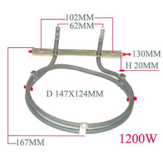 HEATING ELEMENT 1200W WHIRLPOOL 48122599