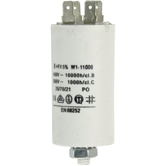 CAPACITOR 8ţF - 450V - 6ţm DIELECTRIC