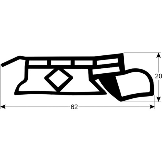 DOOR GASKET LOWER 500 mm