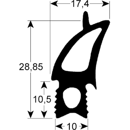 DOOR GASKET FOR OVEN 775x680 mm