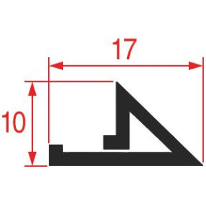 DOOR GASKET SILICONE 1000 mm