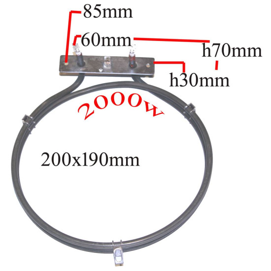 HEATING ELEMENT 1700W 230V WHIRLPOOL 481 HEATING ELEMENT 1700W 230V WHIRLPOOL 481