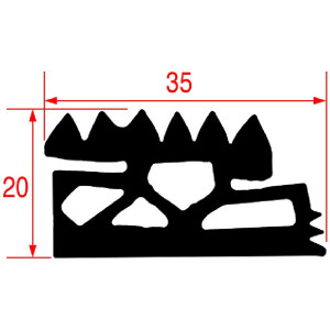 GASKET CARRIAGE OVEN 1000 mm