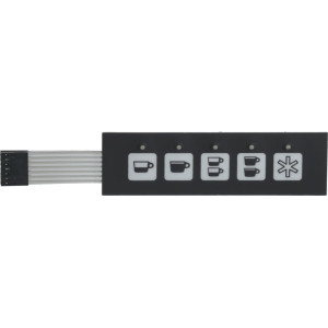 PUSH-BUTTON PANEL MEMBRANE 5 BUTTONS