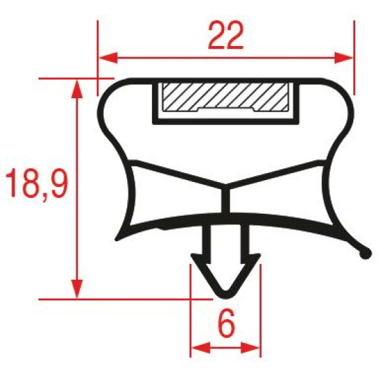 SNAP-IN GASKET 408x318 mm