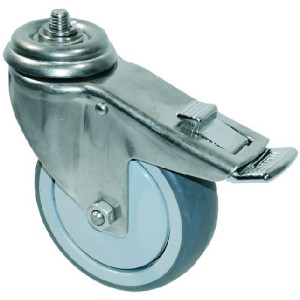 CASTOR SWIVEL WITH PIN AND BRAKE