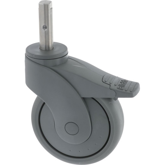 CASTOR SWIVEL WITH PIN AND BRAKE CASTOR SWIVEL WITH PIN AND BRAKE