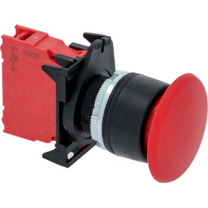 MUSHROOM PUSH-BUTTON RED 16A