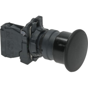 MUSHROOM PUSH-BUTTON BLACK 3A 230V