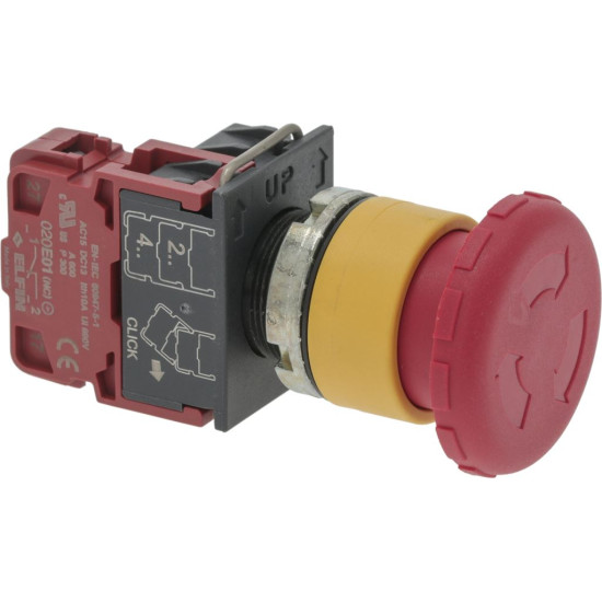 PUSH-BUTTON RED WITH BLOCK 10A 600V PUSH-BUTTON RED WITH BLOCK 10A 600V