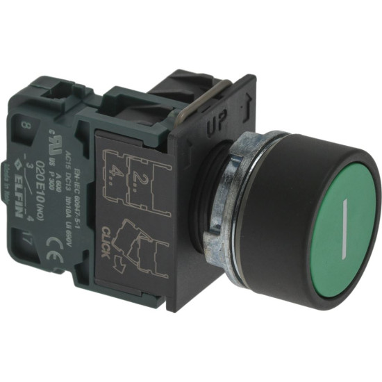 GREEN START PUSH-BUTTON 10A 600V ELFIN GREEN START PUSH-BUTTON 10A 600V ELFIN