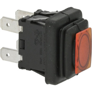SWITCH 2 POLE ORANGE 12A 250V