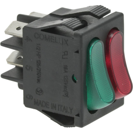 DOUBLE GREEN/RED SWITCH 16A 250V DOUBLE GREEN/RED SWITCH 16A 250V