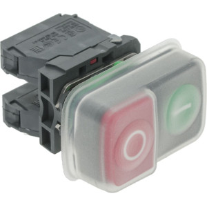 PUSH-BUTT.PANEL 0-I GREEN-RED 16A 250V