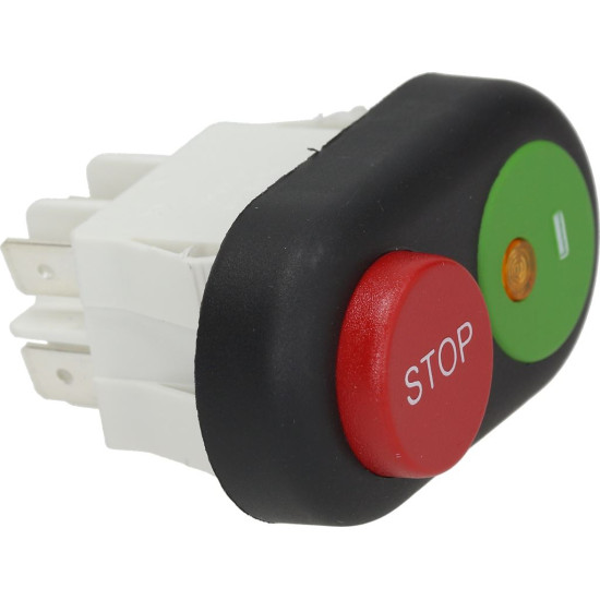 PUSH-BUTT.PANEL 2 BUTT. STOP-I GREEN-RED