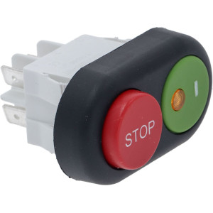 PUSH-BUTT.PANEL 2 BUTT. I-STOP GREEN-RED