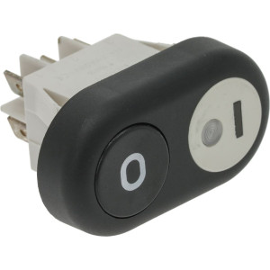 PUSH-BUTT.PANEL 2 BUT. I-O WHITE-BLACK